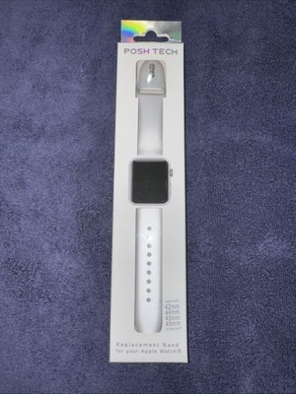 Posh Tech Solid Solver Silicone Sport Band For Apple Watch 42/44/45/49 mm